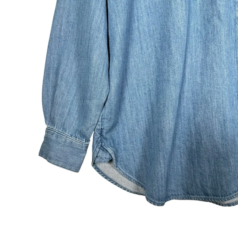 SÉZANE Max Denim Long Sleeve Button Down Shirt - Picture 10 of 15